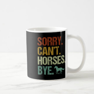 Ledsen Kan Inte Hästar Adjö Vintage Ridning Kvinna Kaffemugg