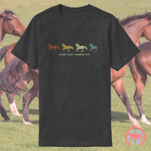 Ledsen Kan Inte Hästar Hej Då Roligt Equestrian T Shirt