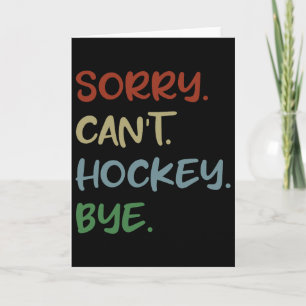 Ledsen Kan Inte Hockey Adjö Hockey Älskare Sport J Kort