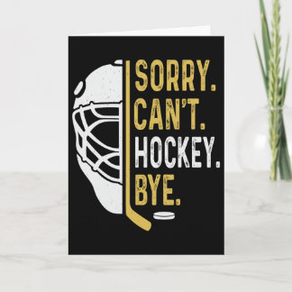 Ledsen Kan Inte Hockey Adjö Vintage Retro Roligt H Kort
