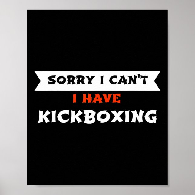 Ledsen kan inte jag har kickboxning roligt  poster (Framsidan)