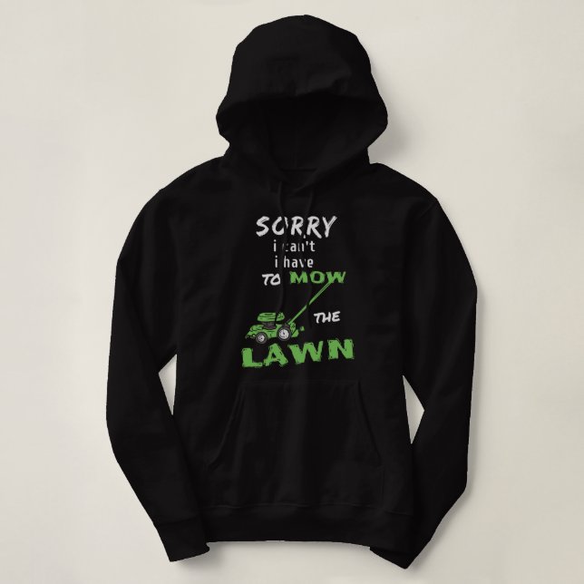 Ledsen kan inte jag måste klippa gräsmattan - gräs t shirt (Design framsida)
