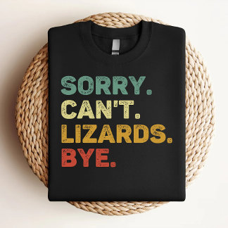 Ledsen Kan Inte Ödlor Hejdå Retro Ödlover T Shirt
