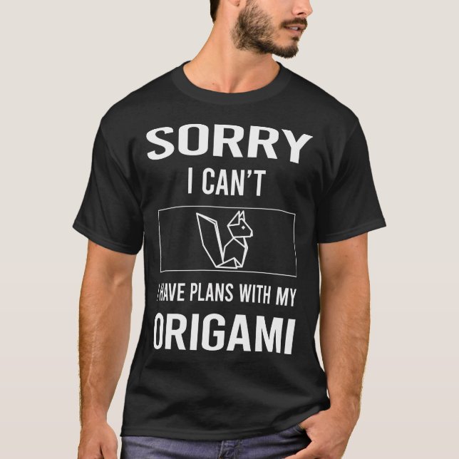 Ledsen kan inte origami t shirt (Framsida)