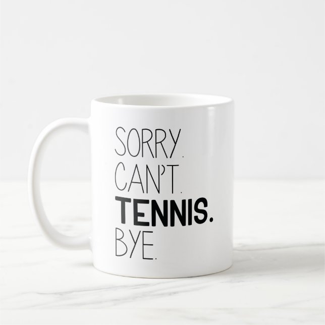 Ledsen Kan inte Tennis Adjö Kaffemugg (Vänster)