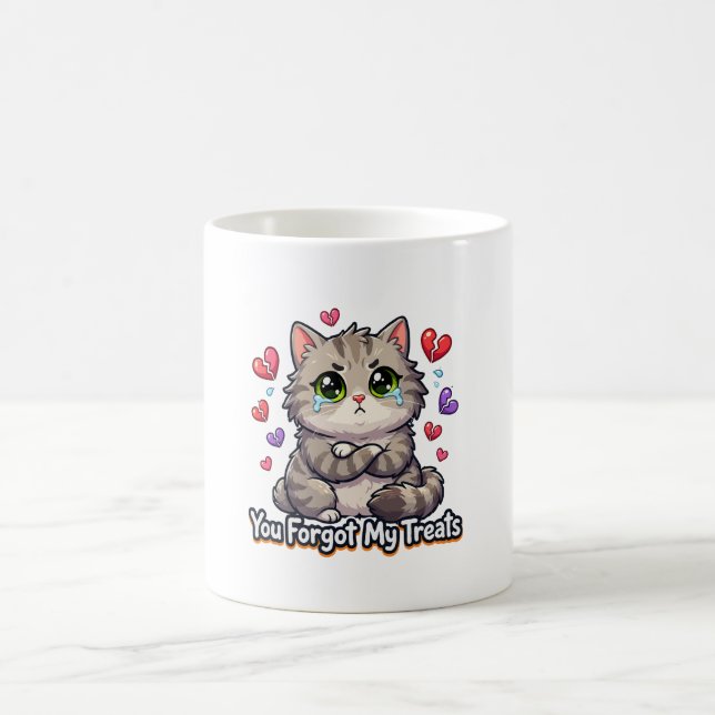 Ledsen katt, du glömde mina godsaker kaffemugg (Center)