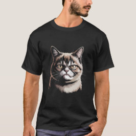 Ledsen Katt 😿 – Känslomässiga & Relaterbara Kattd T Shirt