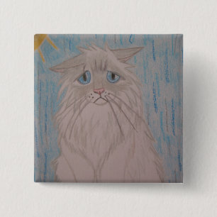 Ledsen katt knapp