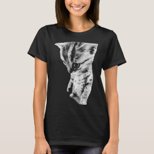 Ledsen Katt Meme Stående Katt Rolig Rolig Kattälsk T Shirt