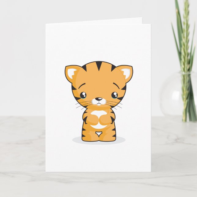 Ledsen Kitten Greeting Card Kort (Framsida)