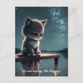 Ledsen Kitten. Vykort