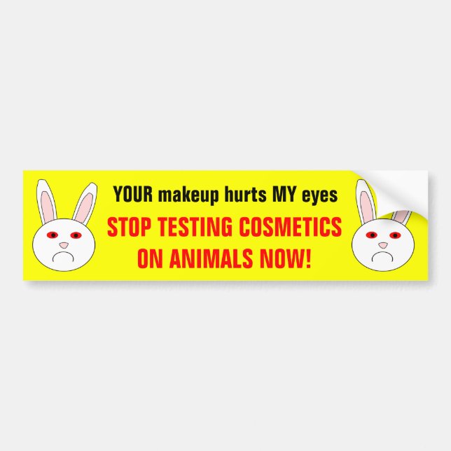 Ledsen Lab Rabbit Bumper Sticker Bildekal (Framsidan)