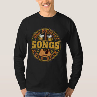 Ledsen Land Sång & Kall Beer Land Music Wester T Shirt