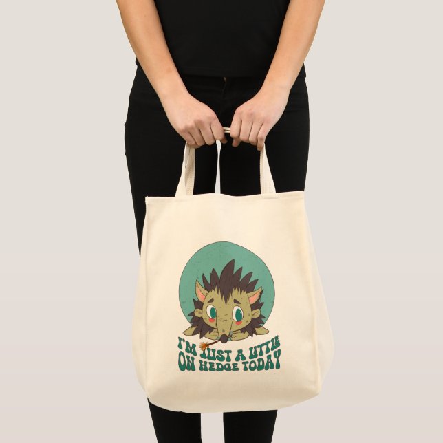 Ledsen liten hedgehog tygkasse (Framsida (produkt))