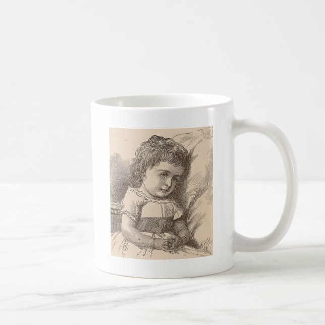 Ledsen Little Girl Kaffemugg (Höger)