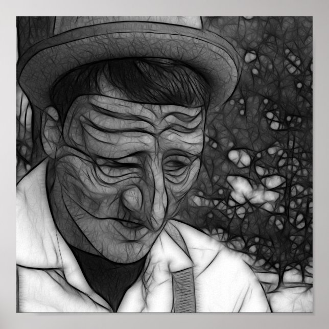 Ledsen Man Poster (Framsidan)