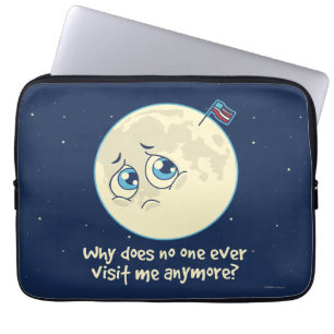 Ledsen måne laptop sleeve
