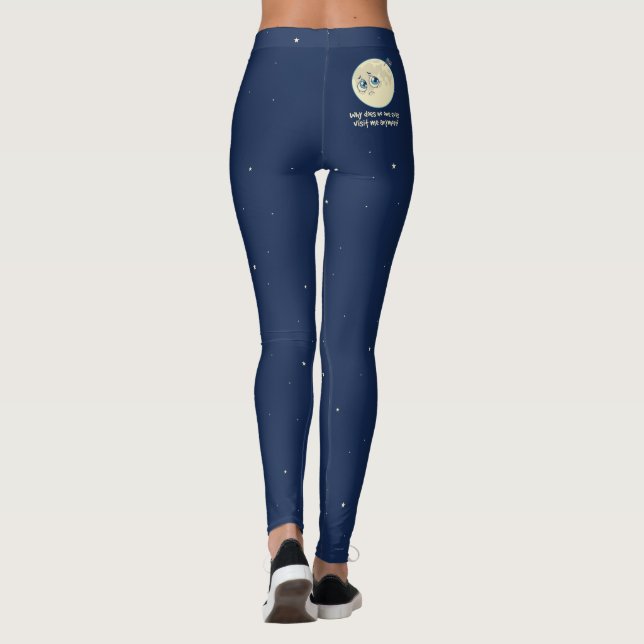 Ledsen måne leggings (Baksida)
