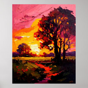 Ledsen Meadow Sunset Fine Art Poster