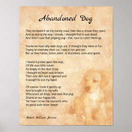 Ledsen med Lycklig Unding Rescued Dikt Poster