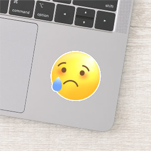 Ledsen, men avlivad Ansikte Emoji Klistermärken