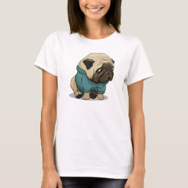 Ledsen mopshund t shirt