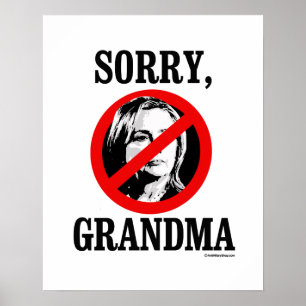 Ledsen mormor - Anti Hillary - png.png Poster