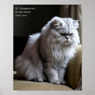 Ledsen och endast husdjur Poster Skriv ut: om jag