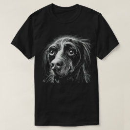Ledsen Ögon Scratchboard Mutt T-Shirt