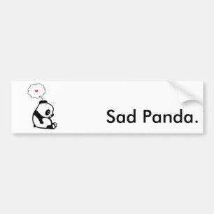 Ledsen Panda Bildekal