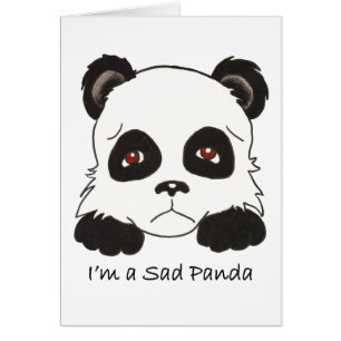 Ledsen Panda Hälsningskort