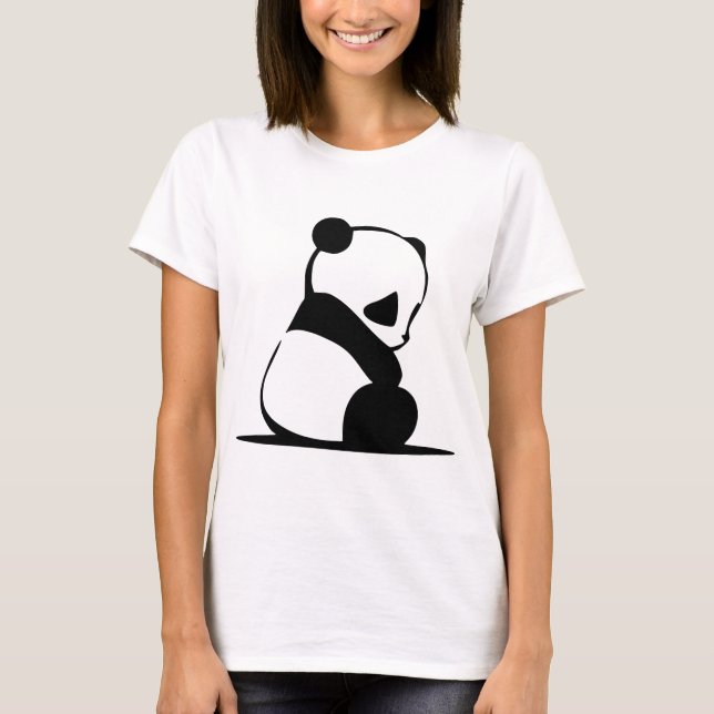 Ledsen Panda T Shirt (Framsida)