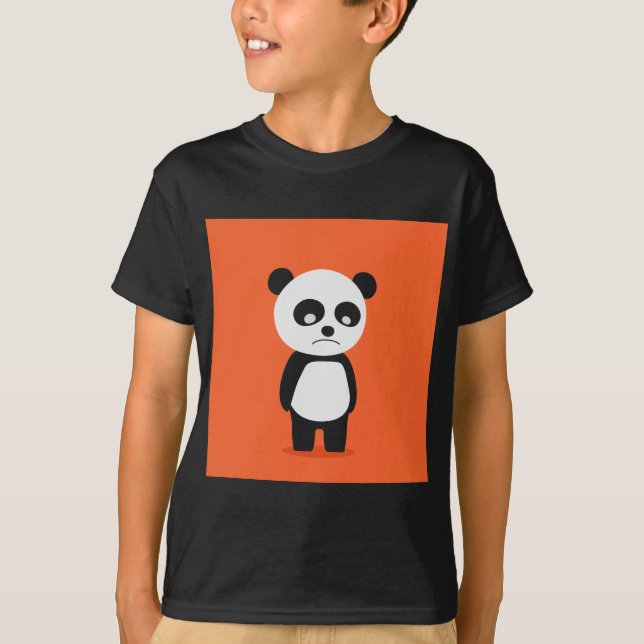 Ledsen Panda T Shirt (Framsida)
