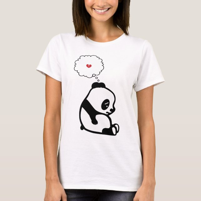 Ledsen Panda T Shirt (Framsida)