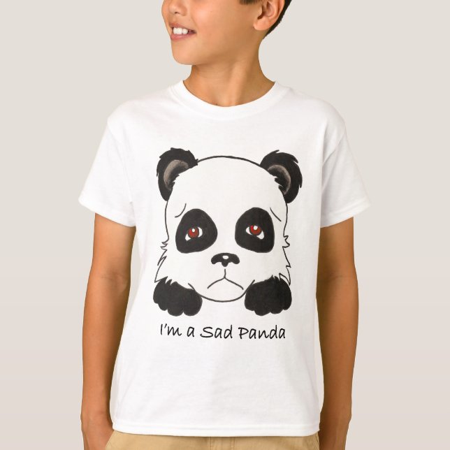 Ledsen Panda T-shirt (Framsida)
