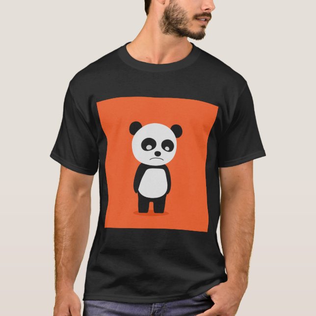 Ledsen Panda T Shirt (Framsida)