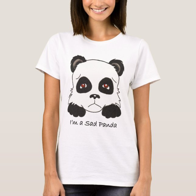 Ledsen Panda Tee Shirt (Framsida)