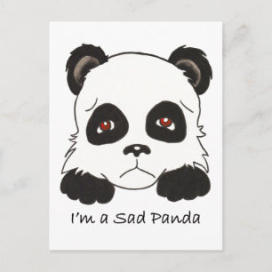 Ledsen Panda Vykort