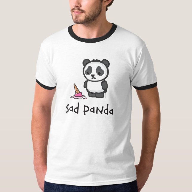 Ledsen Pandaskjorta (tända), T-shirt (Framsida)
