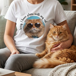 Ledsen, planer med katt katt-mamma originaldesign t shirt