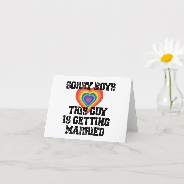 Ledsen pojkar den här killen gifter sig gay  kort (Liten växt)