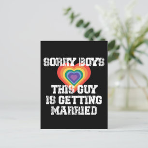 Ledsen pojkar den här killen gifter sig gay  vykort