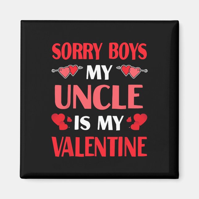 Ledsen pojkar min farbror är min valentin rolig va magnet (Framsidan)