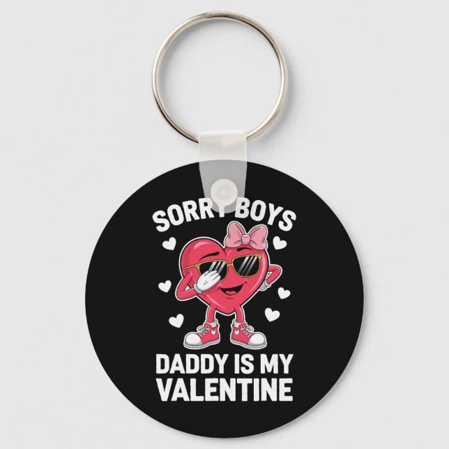Ledsen pojkar pappa är min valentin  nyckelring (Framsida)