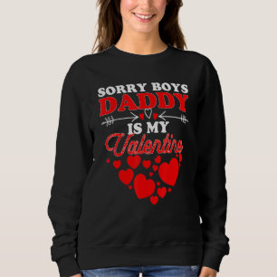 Ledsen pojkar pappa är min valentin t-shirt flicka