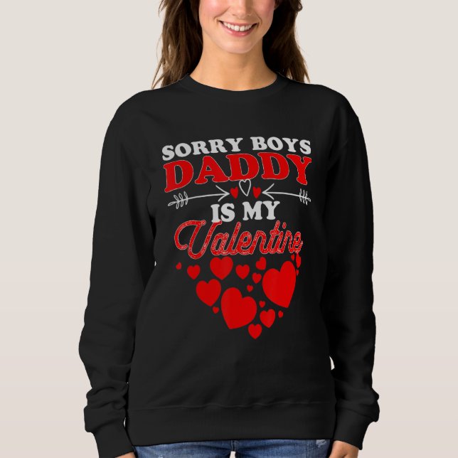 Ledsen pojkar pappa är min valentin t-shirt flicka (Framsida)
