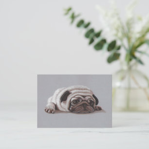 Ledsen Pug Anteckningskort