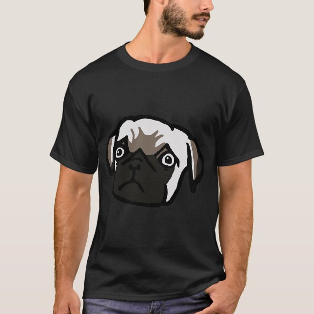Ledsen Pug är ledsen T Shirt (Framsida)