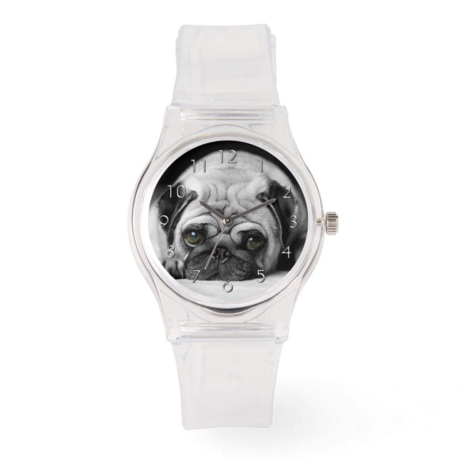 Ledsen Pug Armbandsur (Framsida)
