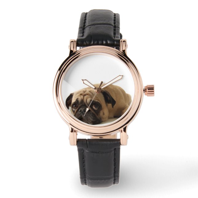 Ledsen Pug Armbandsur (Framsida)